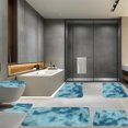 thumbnail image 7 of Btomtd 6pcs Multi Shade Bath Rug Set Whole Room Floor Mat Absorbent Layer Thick Toilet Cover Washable, Blue, 7 of 7