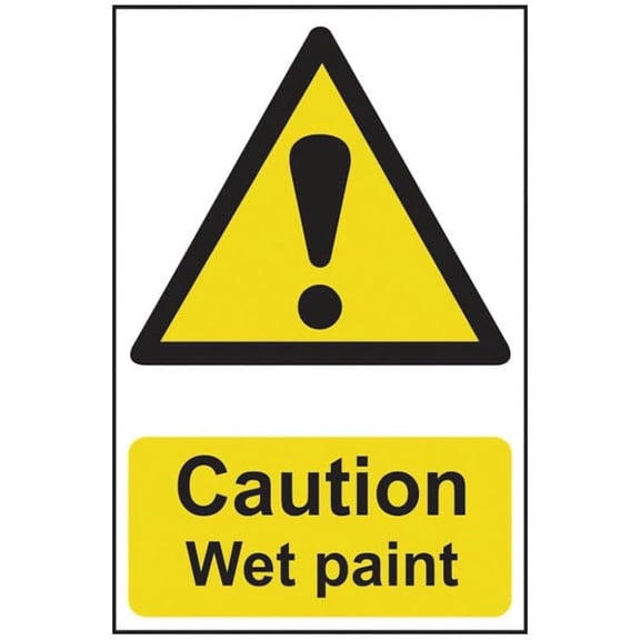 CAUTION WET PAINT Site Safety Metal Sign 8x12 Inch Notice Danger Warning Caution for Outdoor & Indoor