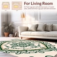 thumbnail image 2 of ODIKA 4' x 6' Machine Washable Non-Slip Area Rug, Middle Eastern Medallion High Traffic Rug, Green, 356100, 2 of 7