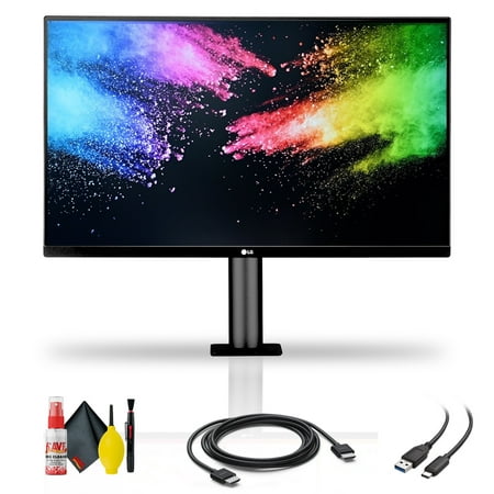 LG UltraFine Display Ergo 32UN880-B 31.5" 16:9 4K HDR FreeSync IPS Monitor + HDMI Cable + USB-C Cable and Cleaning Kit