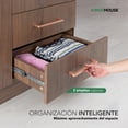 thumbnail image 4 of Ropero Closet Armario de Madera con Cajones, Entrepaños y 4 Puertas, Almacenamiento de Ropa marron, 4 of 8