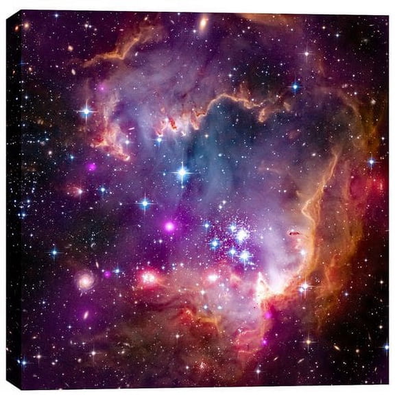 Epic Graffiti ''Magellanic Cloud'' Hubble Space Telescope Giclee Photographic Print on Wrapped Canvas
