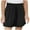 Black, variant on Bovxnpu Toddler Boys Girls Shorts, Girls Casual Shorts Athletic Shorts, Solid Color And Linen Ribbon Pocket Elastic Waist Sports And Leisure Shorts 5-6 Years