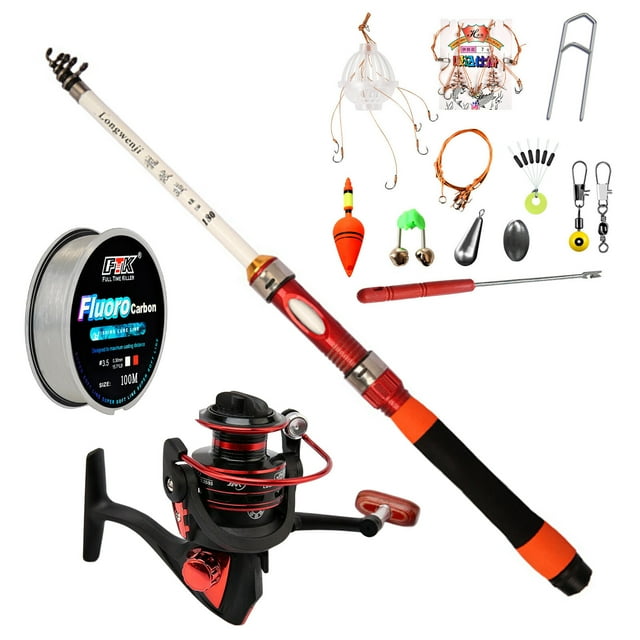 Qualitchoice Canne de Pêche à Queue Souple avec Conception d'Insertion pour les Vacances du Pêcheur Bon Cadeau