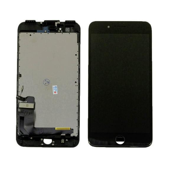 Replacement LCD Assembly With Steel Plate  For Apple iPhone 7 Plus - Black (Aftermarket Quality)