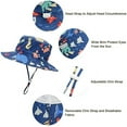 thumbnail image 4 of American Trends UPF 50+ Baby Boy Sun Hat Sun Protective Cute Wide Brim Summer Kids Beach Bucket Hats Toddler Sun Hats for Girl Navy Dinosaur XL, 4 of 7