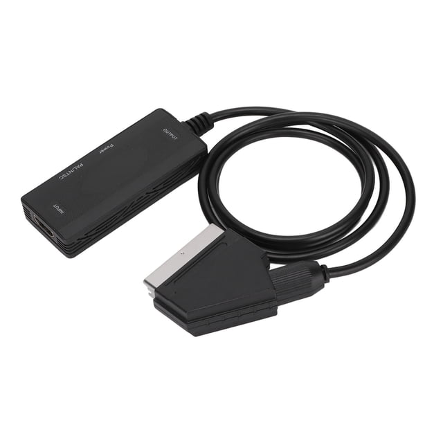 Adaptador AV, Cable Convertidor SCART Estéreo 720P/1080P Unidad NTSC Gratuita Para VHS Para Reproductores De DVD