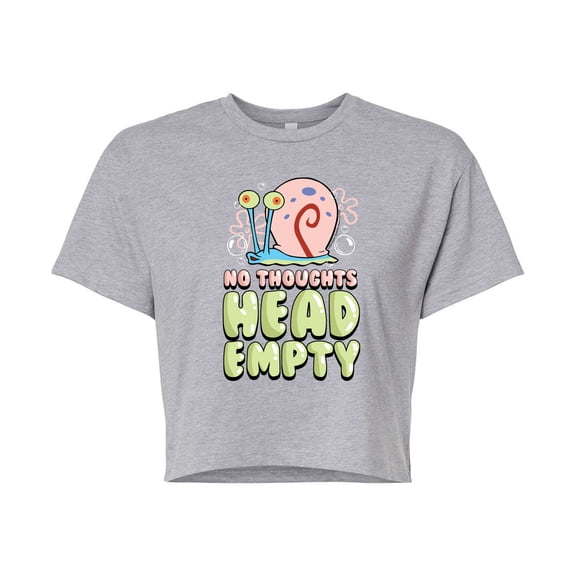 SpongeBob SquarePants - Head Empty Gary Cropped Graphic T-Shirt
