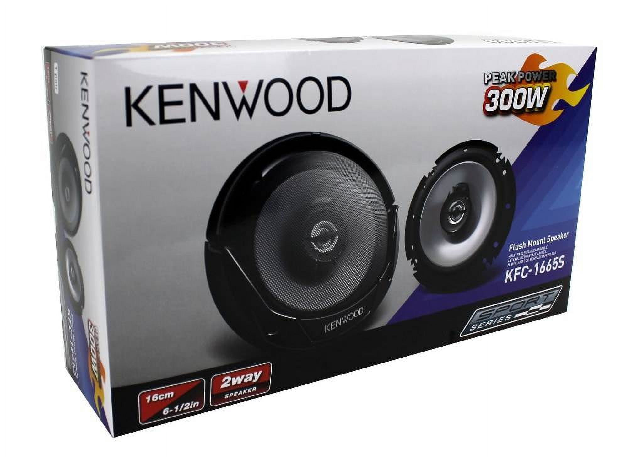 Kenwood KFC-1666S 300ワット 6.5インチ 2ウェイ カー同軸スピーカー サウンドフィールドエンハンサー付き - ペア【並行輸入品 : Kenwood KFC-1666S 300 Watts 6.5\" 2-Way Car Coaxial