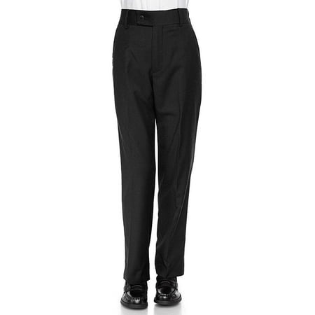 

RGM Boys Dress Pants Flat-Front Skinny fit Slacks - Poly Rayon Giovanni Uomo Navy 4
