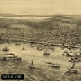 thumbnail image 2 of 1878 Seattle Washington Poster - Vintage Map of Seattle Wall Art - Panoramic City of Seattle Map Poster - Seattle Map Art - Seattle Posters - Seattle City Map, 2 of 8
