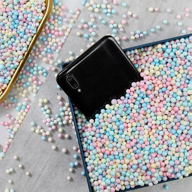 12 Colors Styrofoam Foam Balls for Slime Styrofoam Beads Polystyrene DIY +  Gift