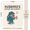 thumbnail image 3 of Funny Husband Gifts, Unique Husband Birthday Gift Blanket, Anniversary Wedding Valentines Day from Wife, Soft Blanket for Him 60" x 50", 3 of 4