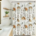 thumbnail image 4 of Autumn Pumpkins Shower Curtain Fall Orange Flowers Grey Leaves Thanksgiving Day Shower Curtains Set for Bathroom with Hooks Polyester Waterproof Fabric Home Decorative, 72x84 Inch, 4 of 6