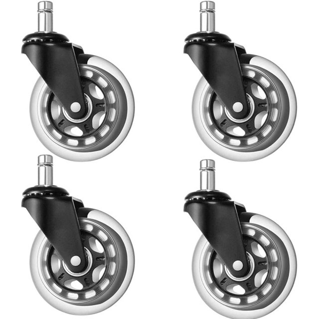 Ruedas giratorias para silla, ruedas de repuesto de goma para silla, silla giratoria Reine, rueda universal para silla, ruedas de carreras de repuesto para silla, para pisos de madera dura, laminado, alfombra y azulejo, negro esquí esquí Gafas de esquí