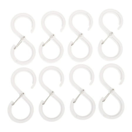 

8pcs Plastic S Hooks PP Hooks S Shaped Hooks S Hanging Hooks for Clothes Bags