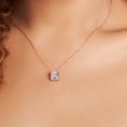 thumbnail image 2 of Diamond Pendant Necklace For Women | 4 Carat IGI Certified Radiant Shape | Classic Bezel Solitaire Lab Diamond Pendant Necklace 14K Rose Gold | FG-VS1-VS2 Quality Friendly Diamonds, 2 of 6