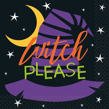 Skeleton Trick or Treat Halloween Paper Beverage Napkins, 5", 16 Count