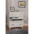 thumbnail image 2 of Flynn Mid Century Modern 4 Drawer Multifunction Chest w/Pull Out Tray, Gray, 2 of 7