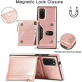 thumbnail image 3 of Crossbody Wallet Case for Galaxy S20 5G with Neck Strap Lanyard Purse Handbag Shoulder Strap Cover with Credit ID Card Holder Slot Cute Luxury PU Leather Case for Galaxy S20 5G Rose Gold, 3 of 7