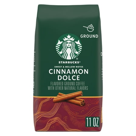 Starbucks Cinnamon Dolce, Ground Coffee, Flavored  Hot or Iced Coffee, 11 oz
