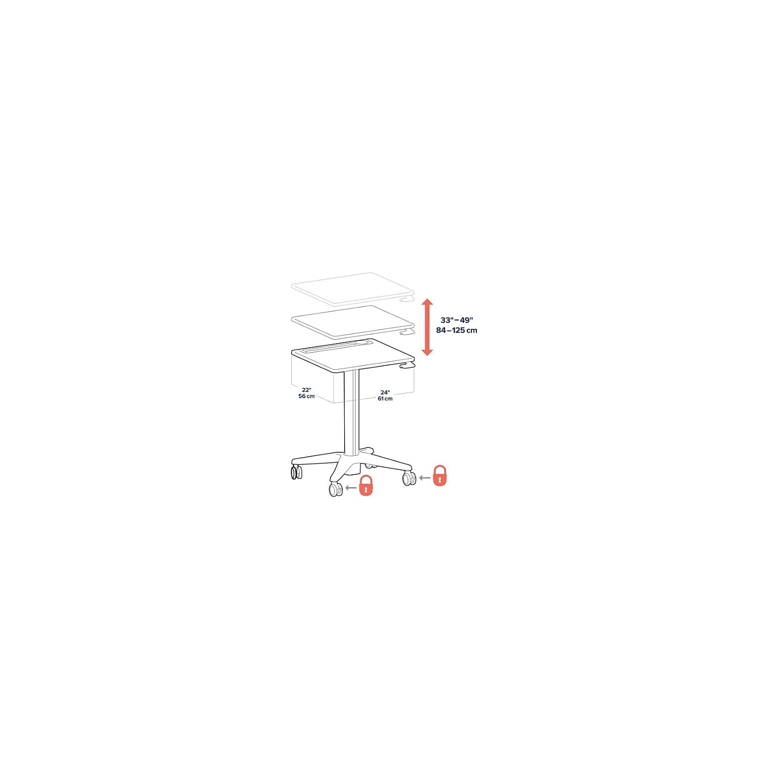 Ergotron LearnFit 33"-49"H Adjustable Desk (24-481-003) 24481003