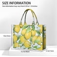 thumbnail image 3 of Large Capacity Tote Bag,Yellow Lemon Fruit Flowers LightBlue Pattern Handbag Fashion Luxury Tote Bag,15.7"x13"x 5.1" Inches,Laptop Compatible, 3 of 6