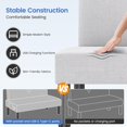 thumbnail image 3 of 41" Mini Couch with USB Charging Port for Bedroom, Mini Futon, Armless Couches Loveseat for Small Spaces Living Room, Seating for Apartment, Office, Dorm, Office, Classroom Furniture, 3 of 7