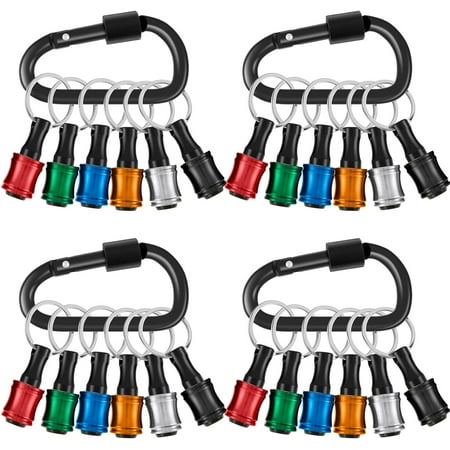 

FENG24PCS 1/4 Inch Hex Shank Screwdriver Bit Holder Bit Holder Keychain Quick Change Extension Bar Keychain Screw Adapter w Carabiner Drill Screw Adapter for Impact Driver Electric-240810