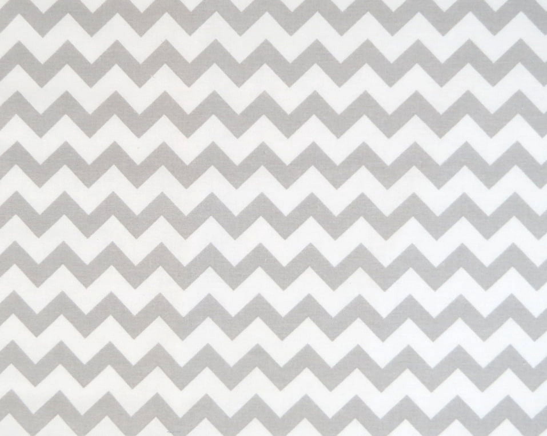 SheetWorld Fitted 100% Cotton Percale Pack N Play Sheet 29 x 42, Grey Chevron Zigzag