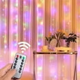 thumbnail image 3 of Curtain String Lights,9.8 ft Hanging Fairy Lights with Remote,Topboutique Waterproof Curtain Lights,8 Modes USB Fairy Lights Plug in,for Christmas,Wedding Bedroom Party Home Decorations,Colorful, 3 of 9
