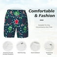 thumbnail image 4 of Kdxio Christmas Print Men'S Swim Trunks With Compression Liner 7 Inch Inseam Quick Dry Swim Shorts, 4 of 7