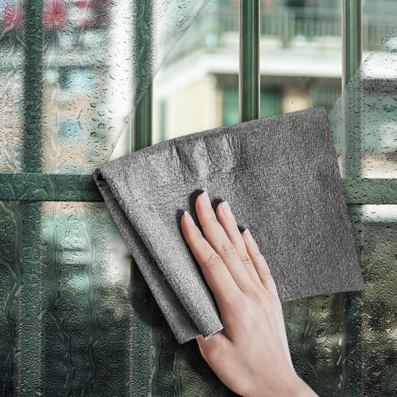 BiFandian 5-Pack Microfiber Cleaning Cloths, Reusable Thicken Cleaning Towels, Multifunctional Cleaning Cloth for Glass, Mirror, Window, Car Windshields