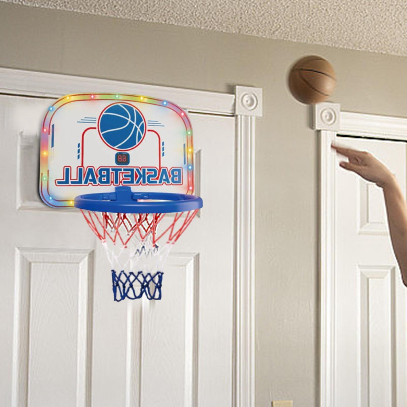 funtasica Basketball Hoop Set Mini Basketball Hoop Toys Kit Wall Mount for Kids Birthday Orange Blue