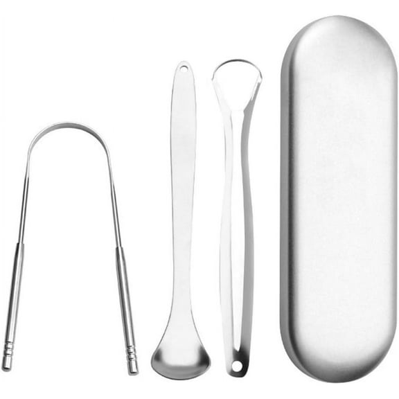 3 Pcs Tongue Scraper Tongue Cleaner Stainless Steel Tongue Scraper Metal Scraper Cleaning Tool for Oral Health Fresh Breath
