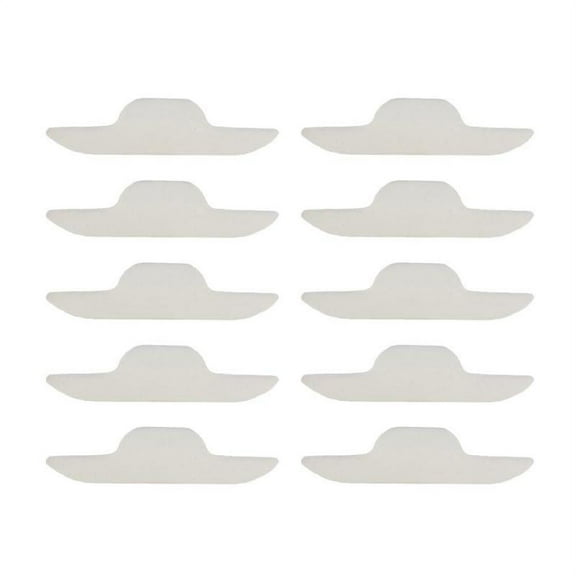 10Pcs Disposable Collar Protector Sweat Shirt Neck Liner Pads Sticker White