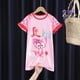 thumbnail image 1 of Camisón Kawaii Sanrios para niños, ropa de dormir de dibujos animados de MyMelody Kuromi Cinnamoroll, Vestido de manga corta de verano, regalo para el hogar, 1 of 4