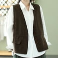 thumbnail image 4 of Mareep Blouses Sans Manches pour Femmes M-2TG Veste Ample en Coton Sergé Rétro, 4 of 4