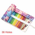 thumbnail image 1 of CAROOTU Pencil Case Canvas Roll Pouch Comestic Makeup Brush Case Pencil Curtain Bag Pattern Printed, 1 of 6