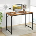 thumbnail image 2 of YRLLENSDAN 47 inch Computer Desk,Office Desk with Metal Frame,Modern Simple Style for Home Office Study,Writing for Small Space, Vintage, 2 of 8
