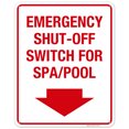 thumbnail image 1 of Emergency Shut Off Switch Sign, Pool Safety Sign,, 1 of 1