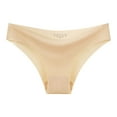 thumbnail image 2 of YWDJ Cheeky Underwear for Women Breathable Lightweight No Show Sexy Ice Silk Traceless Breathable Sports One Piece Briefs Panties Khaki L, 2 of 3