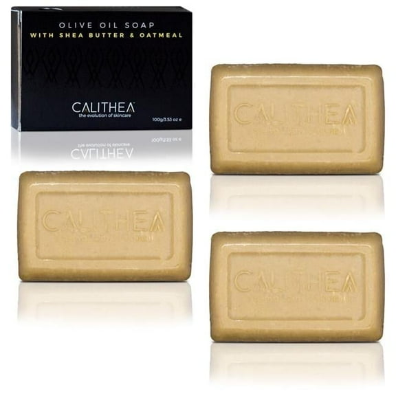 All Natural Olive Oil Soap with Shea Butter & Oatmeal | 3-Pack