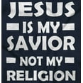 thumbnail image 2 of Jesus Is My Savior Not My Religion Womens Slim Fit Graphic Tee Brisco Brands S, 2 of 5