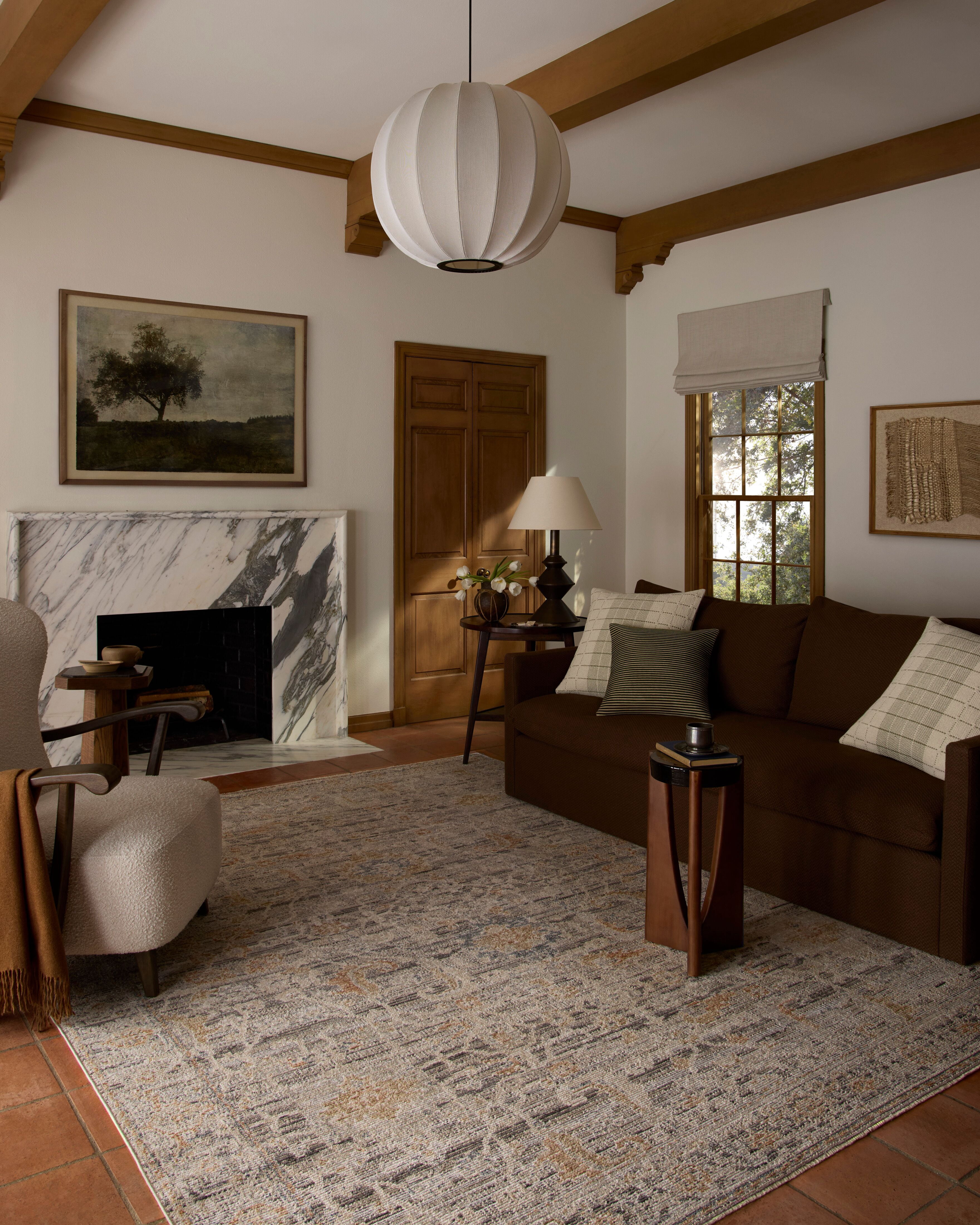 Loloi Milena Charcoal / Apricot 2'-0" x 3'-0" Area Rug