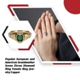 thumbnail image 2 of Qarigey Anillo de Metal brillante, joyería de mano DIY, fiesta, vacaciones, moda, pareja elegante, ropa, decoración de nudillos Ropa, zapatos y accesorios Miscelánea talla 7 Qarigey AP017300-02, 2 of 6