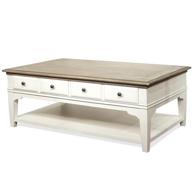 Riverside Furniture Myra 48" x 28" Multi-Color Wood Storage Coffee Table
