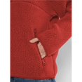 thumbnail image 6 of Womens Half Zip Pullover Cropped Sweatshirts Fleece Jacket Fuzzy Cute Winter Jackets with Pockets Brick Red S, 6 of 10