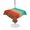 Red Teal Green, variant on Outdoor Tablecloth with Umbrella Hole for Patio/Picnic/Party/Camping, Teal Burnt Orange Ombre Waterproof Table Cloth Round Cover Washable, Modern Gradient Abstract Art (Dia 60")