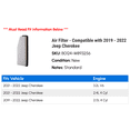 thumbnail image 2 of Air Filter - Compatible with 2019 - 2022 Jeep Cherokee 2020 2021, 2 of 2